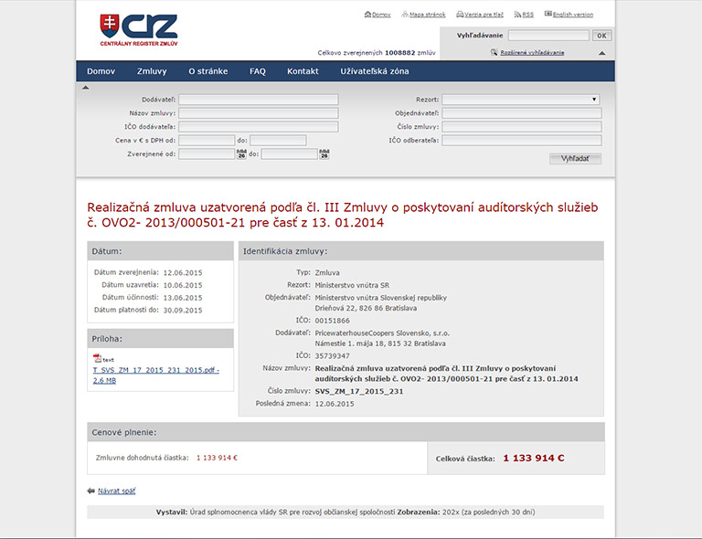 Centrálny register zmlúv
